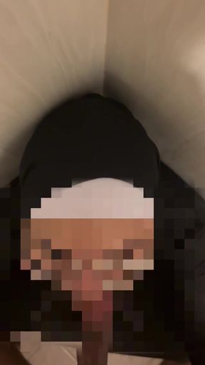 Spectacular moment from "Hijabis chick blowjob in toilet"