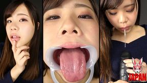 Reia Hoshino, the Queen of Saliva, Plays with Her Naughty Tongue for You