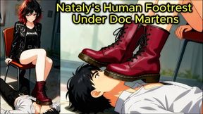 Nataly Smothers Her Human Footrest Under Doc Martens Boots