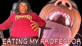 Professor Vored ft Queen Ava - A same size vore scene featuring: mouth fetish, big belly, femdom pov, brat girls, tongue fetish, digestion, and student fetish - 720 MP4