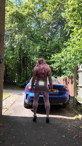 Sexy Crossdresser kellycd2022 in my lilac seamless pantyhose and heels