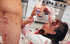 Messy maid enjoys hardcore sex being smeared in syrup, cream and sperm - Naked Girls