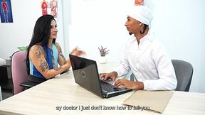 anal interracial-petite latina wife lets her doctor fuck her tight ass in his office to cure her
