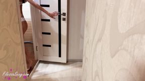 StepSister Blowjob and Hard Doggy Sex in the Bathroom - Peep