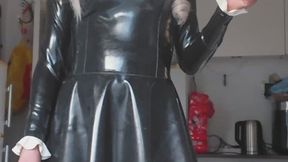 Smoking latex gurl just smoking time