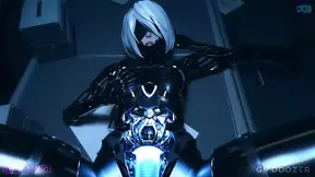 2B Nier's 3D Animated Fuck - Teasing pussy and helping her itch
