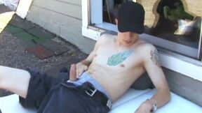 Shane Beats Off On Roof