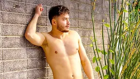 Pretty Theo Pounds His Massive Erect Cock All By Himself – Gay XXX