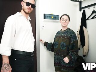 VIP4K. Large titty virgin is learning how to be a WHORE!