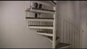 Mature Carmen Hollywood Brings Her Slave Downstairs And Jerks Him While Handcuffed! (1st half wmv)