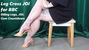 Leg Cross JOI for BBC MP4 1080 Oiled Muscular Calves