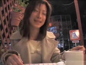 Randy Jap babe blows outdoors, uncaged toy fun