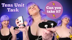 Tens Unit Task - Tens Unit Electric Play on your Dick! - Female Domination, Femdom, BDSM, Submissive Sluts, CBT Instruction with Mistress Mystique Hoops - MP4
