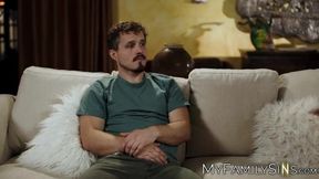 Horny stepsister Vanessa Sky blows and rides her handsome stepbrother
