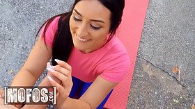 Annie Reis gets a hardcore fuck with her yoga instructor in POV