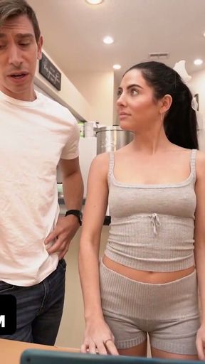 Super Chill Stepbro Instructs His Hot New Girlfriend To Jerk Off And Blow Off His Step-bro's Cock   Clip 1