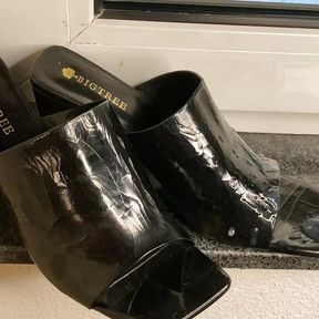 Cum on Black Mules per user request