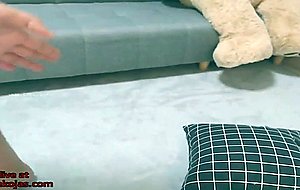 Korean blowjob in sweet white bodysuit