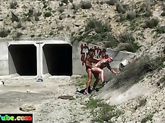 Eating Anon cum outdoors