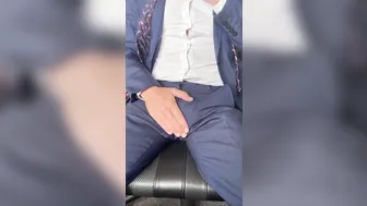 Daddy Jerks His Big Cock in the Office