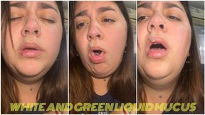 Green and white runny mucus + cough with mucus