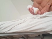 Big cock Hotsportfitboy Fleshlight Session with Hot Girl Help