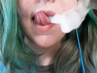 big beautiful woman Vaping Denial Tease