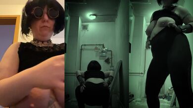 Gothic milf Nymeria dances bare in rave striptease trembling spit