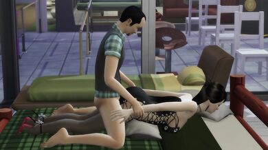 Black cheongsam goddess passionate sex