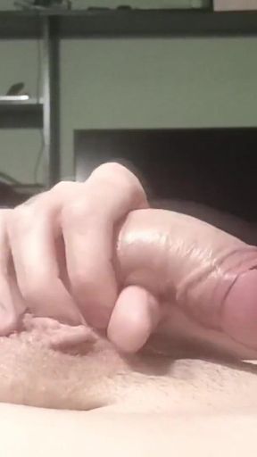 Guy in White Shorts Jerks off His Dick, Drains His Sweet Cum