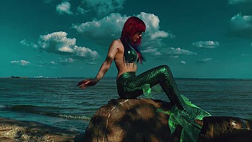 You're spying on a mermaid