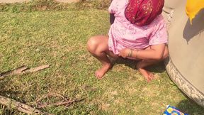 Maami Fucked by His Nephew at field and cum inside her tight pussy watch free desi HD Hindi sex audio video