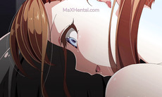 Two Horny Lesbians Masturbate Together and Kissing (Hentai Sex)