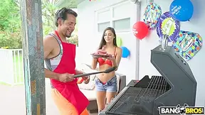 Slender Brunette Seduces And Fucks Her Stepdad