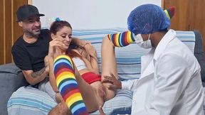 Shy Girlfriend Watches Boyfriend Help MILF Gyno Exam