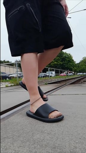 Carmen Nylonjunge Walked Around in Braunschweiger Weststadt