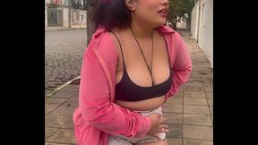 Chubby Girl Farting in Public While Walking &ndash_ Can&rsquo_t Hold It