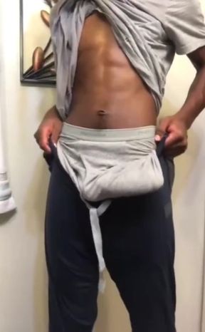 Striptease swinging my big dick