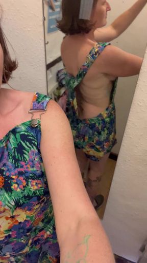 Stark Bollock Naked in Public Whilst Trying on New Clothes. Part 2 of 2.