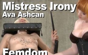 Mistress Irony & Ava Ashcan Femdom Bondage Hot Wax Climax  GMWL2310