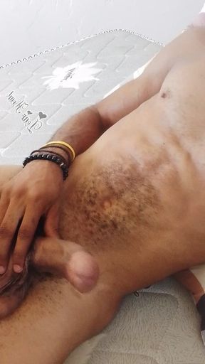 Black Cock Masturbating and Cums