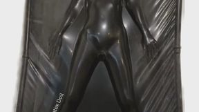 Crystal Latex Doll vibed and floating in a vacbed