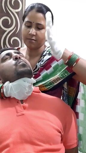 Gloved Handgag for Lazy Husband!