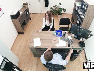 VIP4K. Sexually excited teen Una Fairy knows that babe's a bad beauty and got spanked by a loan manager