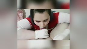 Latex Gloves Deepthroat Cum In Mouth Blowjob - Ruined Makeup!