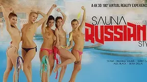 Alex Black Kattie Gold Rihanna Samuel Silvia Dellai Sweet Cat in Sauna Russian Style 2 - VRBangers