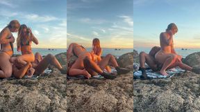 princess polly crazy public beach threesome with troy francisco porn video