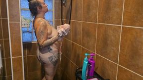 Jade in a Soapy Shower