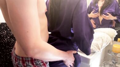 Her Satin Robe Drives Me Crazy - Cum On Her Pretty Panties