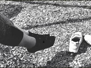 Lace Socks Teasing Outdoors (Vintage)
